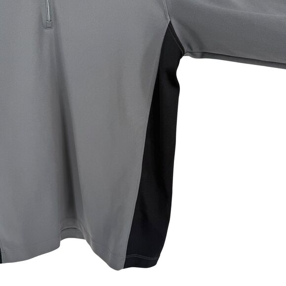 Nike Golf Pullover Cover Up Men’s LARGE Dri-FIT 1/2 Zip Gray Black Active 578673 - Picture 7 of 14